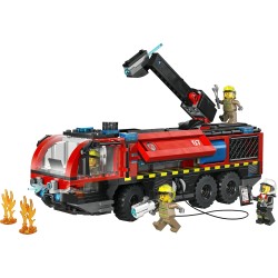 LEGO City 60499 Autopompa dell’Aeroporto - Camion Giocattolo dei Pompieri - Veicolo di Emergenza con 4 Minifigure di Vigili del