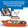 LEGO City 60504 Coast Guard Rescue Boat & Helicopter Toy - Emergency Vehicles Playset w/Model Floating Ship, 5 Minifigures & Do