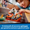 LEGO City 60504 Coast Guard Rescue Boat & Helicopter Toy - Emergency Vehicles Playset w/Model Floating Ship, 5 Minifigures & Do