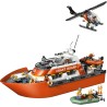 LEGO City 60504 Coast Guard Rescue Boat & Helicopter Toy - Emergency Vehicles Playset w/Model Floating Ship, 5 Minifigures & Do