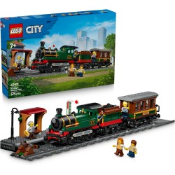 LEGO City 60511 Treno a Vapore Vintage Giocattolo - Kit di Modellismo STEM con Stazione, Binari, Cabina di Comando, Segnale di 