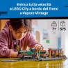 LEGO City 60511 Treno a Vapore Vintage Giocattolo - Kit di Modellismo STEM con Stazione, Binari, Cabina di Comando, Segnale di 