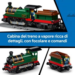 LEGO City 60511 Treno a Vapore Vintage Giocattolo - Kit di Modellismo STEM con Stazione, Binari, Cabina di Comando, Segnale di 