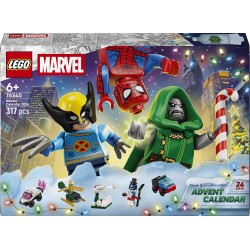 LEGO | 76340 Marvel Calendario dell Avvento 2026 - Giochi per Bambini 6+ per il Countdown di Natale - 24 Sorprese a Tema Supere