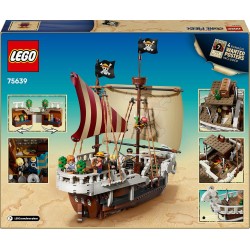LEGO 75639 ONE PIECE La Nave Pirata Going Merry - Modello di Barca Giocattolo da Esposizione con 5 Minifigure tra cui Luffy, Zo