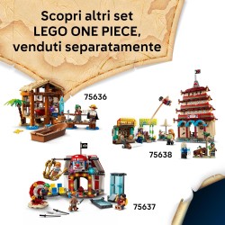 LEGO 75639 ONE PIECE La Nave Pirata Going Merry - Modello di Barca Giocattolo da Esposizione con 5 Minifigure tra cui Luffy, Zo
