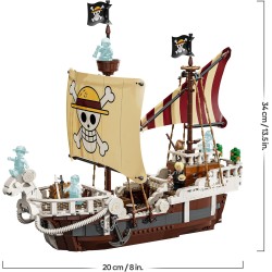 LEGO 75639 ONE PIECE La Nave Pirata Going Merry - Modello di Barca Giocattolo da Esposizione con 5 Minifigure tra cui Luffy, Zo