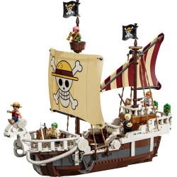 LEGO 75639 ONE PIECE La Nave Pirata Going Merry - Modello di Barca Giocattolo da Esposizione con 5 Minifigure tra cui Luffy, Zo