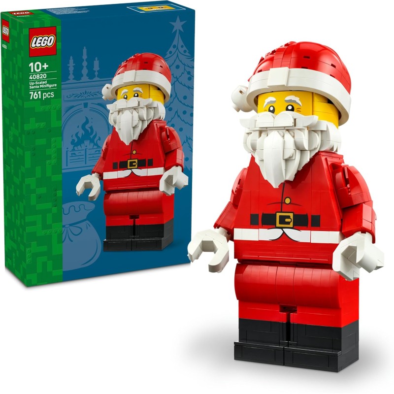 LEGO 40820 Grande Minifigure di Babbo Natale - Kit Natalizio di Arti e Mestieri con Figura di Babbo Natale - Decorazione per la