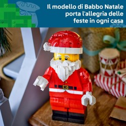 LEGO 40820 Grande Minifigure di Babbo Natale - Kit Natalizio di Arti e Mestieri con Figura di Babbo Natale - Decorazione per la