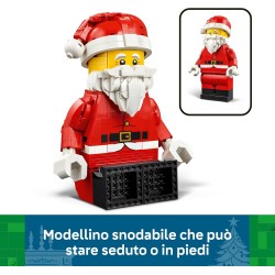 LEGO 40820 Grande Minifigure di Babbo Natale - Kit Natalizio di Arti e Mestieri con Figura di Babbo Natale - Decorazione per la