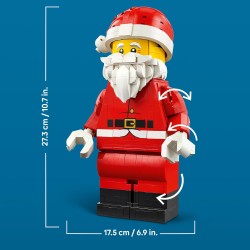 LEGO 40820 Grande Minifigure di Babbo Natale - Kit Natalizio di Arti e Mestieri con Figura di Babbo Natale - Decorazione per la