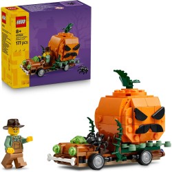 LEGO 40822 Furgone di Halloween Giocattolo - Kit di Arti e Mestieri Fai da Te con Zucca e Minifigure del Contadino - Decorazion