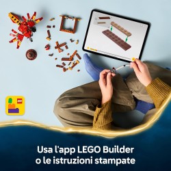 LEGO 76448 Harry Potter Fanny: la Fenice di Albus Silente Giocattolo - Set Play & Display con Figura di Uccello - con Cappello 