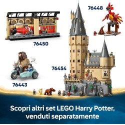 LEGO 76449 Harry Potter Il Libro Mostro dei Mostri Azzannante - Giocattolo Interattivo con Motore Pull-Back e Bocca Apribile - 