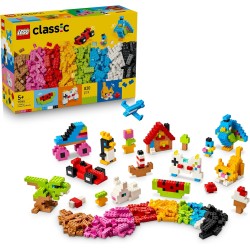 LEGO 11045 Classic Mattoncini Colorati Creativi - Giocattolo per la Motricità Fine - Costruisci Animali, Dinosauri e Veicoli tr