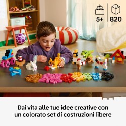 LEGO 11045 Classic Mattoncini Colorati Creativi - Giocattolo per la Motricità Fine - Costruisci Animali, Dinosauri e Veicoli tr