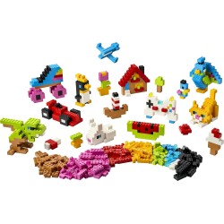 LEGO 11045 Classic Mattoncini Colorati Creativi - Giocattolo per la Motricità Fine - Costruisci Animali, Dinosauri e Veicoli tr