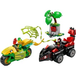 LEGO 11198 Spidey e i Suoi Fantastici Amici Inseguimento sui Dino-Veicoli di Spin ed Electro, Giochi Educativi e di Ruolo da 4 