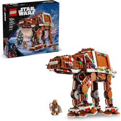 LEGO Star Wars 40806 Walker AT-AT Pan di Zenzero - Giochi di Natale Fai da Te con Minifigure Darth Vader con Spada Laser - Deco
