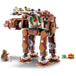LEGO Star Wars 40806 Walker AT-AT Pan di Zenzero - Giochi di Natale Fai da Te con Minifigure Darth Vader con Spada Laser - Deco