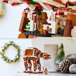 LEGO Star Wars 40806 Walker AT-AT Pan di Zenzero - Giochi di Natale Fai da Te con Minifigure Darth Vader con Spada Laser - Deco