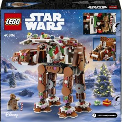 LEGO Star Wars 40806 Walker AT-AT Pan di Zenzero - Giochi di Natale Fai da Te con Minifigure Darth Vader con Spada Laser - Deco