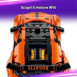 LEGO Technic Bugatti Chiron Pur Sport - Macchina Giocattolo - Modello di Auto da Corsa con Motore W16, Sterzo e Porte Apribili 