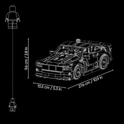 LEGO Technic 42236 Auto Ford Mustang GT Custom Garage GT Giocattolo - Kit di Modellismo con Motore V8, Sterzo HOG e Parti della