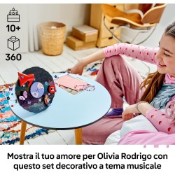 LEGO 43028 Editions Vinile di Olivia Rodrigo - Giocattolo con Modello di Disco, Minifigure e Accessori - Decorazione da Parete 