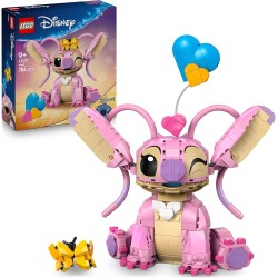 LEGO | 43257 Disney Angel - Lilo & Stitch Giocattolo da Costruire - Personaggio da Esposizione in Mattoncini con 3 Palloncini a