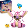 LEGO | 43257 Disney Angel - Lilo & Stitch Giocattolo da Costruire - Personaggio da Esposizione in Mattoncini con 3 Palloncini a