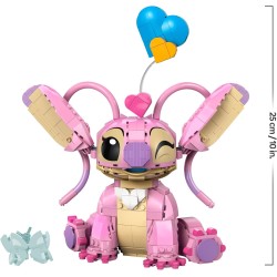 LEGO | 43257 Disney Angel - Lilo & Stitch Giocattolo da Costruire - Personaggio da Esposizione in Mattoncini con 3 Palloncini a
