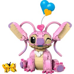 LEGO | 43257 Disney Angel - Lilo & Stitch Giocattolo da Costruire - Personaggio da Esposizione in Mattoncini con 3 Palloncini a