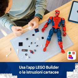 LEGO | 76346 Marvel Personaggio di Spider-Man - Action Figure Giocattolo del Supereroe con Minifigure da Collezione - Decorazio