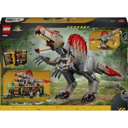 LEGO 77982 Jurassic World Fuga dal Dinosauro Spinosauro - Giocattolo Interattivo con una Figura di Dinosauro, una Moto e 2 Mini
