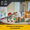 LEGO 77982 Jurassic World Fuga dal Dinosauro Spinosauro - Giocattolo Interattivo con una Figura di Dinosauro, una Moto e 2 Mini