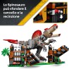 LEGO 77982 Jurassic World Fuga dal Dinosauro Spinosauro - Giocattolo Interattivo con una Figura di Dinosauro, una Moto e 2 Mini