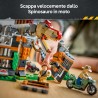 LEGO 77982 Jurassic World Fuga dal Dinosauro Spinosauro - Giocattolo Interattivo con una Figura di Dinosauro, una Moto e 2 Mini