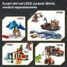 LEGO 77982 Jurassic World Fuga dal Dinosauro Spinosauro - Giocattolo Interattivo con una Figura di Dinosauro, una Moto e 2 Mini