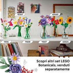 LEGO 11507 Botanicals & Editions Bouquet di Fiori di Olivia Rodrigo - 11 Fiori Artificiali tra cui Rose e Margherite - Decorazi