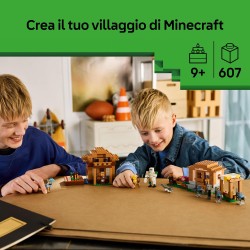 LEGO 21596 Minecraft Attacco al Villaggio dell’Evocatore - Casa Giocattolo con Giardino e 11 Personaggi tra cui Villico Murator