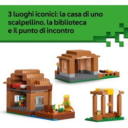 LEGO 21596 Minecraft Attacco al Villaggio dell’Evocatore - Casa Giocattolo con Giardino e 11 Personaggi tra cui Villico Murator