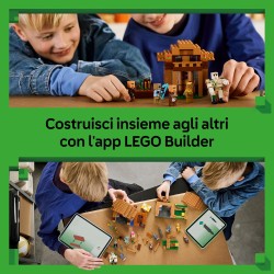 LEGO 21596 Minecraft Attacco al Villaggio dell’Evocatore - Casa Giocattolo con Giardino e 11 Personaggi tra cui Villico Murator