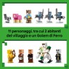LEGO 21596 Minecraft Attacco al Villaggio dell’Evocatore - Casa Giocattolo con Giardino e 11 Personaggi tra cui Villico Murator
