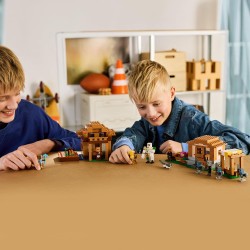 LEGO 21596 Minecraft Attacco al Villaggio dell’Evocatore - Casa Giocattolo con Giardino e 11 Personaggi tra cui Villico Murator
