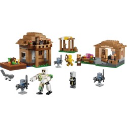 LEGO 21596 Minecraft Attacco al Villaggio dell’Evocatore - Casa Giocattolo con Giardino e 11 Personaggi tra cui Villico Murator