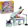 LEGO 31392 Creator 3 in 1: Pianoforte Decorativo con Gatto Giocattolo - Kit Modellismo Retrò Trasformabile in Radio o Giradisch