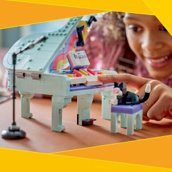 LEGO 31392 Creator 3 in 1: Pianoforte Decorativo con Gatto Giocattolo - Kit Modellismo Retrò Trasformabile in Radio o Giradisch
