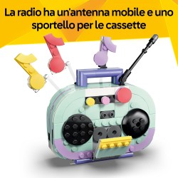 LEGO 31392 Creator 3 in 1: Pianoforte Decorativo con Gatto Giocattolo - Kit Modellismo Retrò Trasformabile in Radio o Giradisch